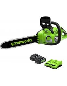 Akumuliatorinis Grandininis Pjūklas 36Cm, 2x24V su dviem 4Ah akumuliatoriais gd24x2cs36k4x, Greenworks