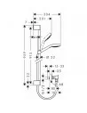 Maišytuvas dušo termostatinis su dušo komplektu Croma Select S vario Combi, Hansgrohe