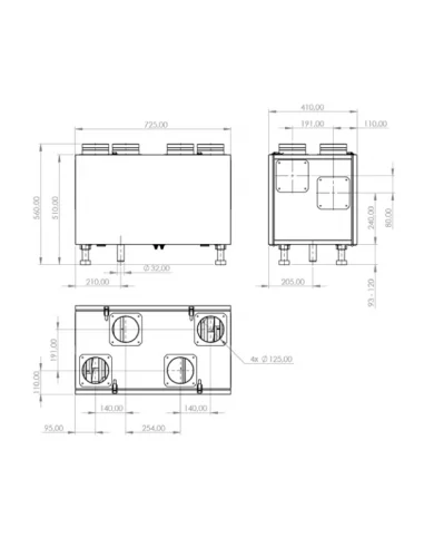 Rekuperatorius PRO MINI 300 H/V PREMIUM, PRODMAX