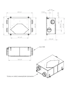 Rekuperatorius HEKO 250 PREMIUM, PRODMAX