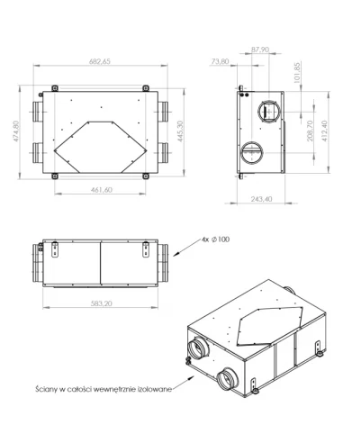 Rekuperatorius HEKO 250 PREMIUM, PRODMAX