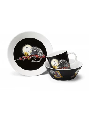 Lėkštė Moomin 19 cm Ancestor, juoda, Muumi