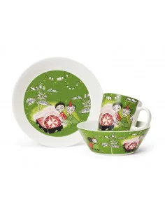 Lėkštė Moomin 19 cm Thingumy and Bob, žalia, Muumi