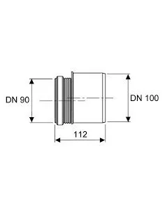 Redukcija WC rėmo pajungimui DN 90/100, TECE