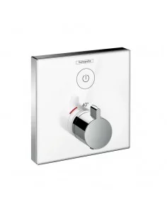 Maišytuvas dušo termoststinis potinkinis ShowerSelect glass 1 funkcija chromas/baltas, Hansgrohe