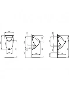 Pisuaras EUROVIT Urinal, euro white, IDEAL STANDARD