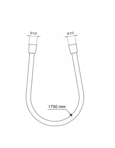 Dušo žarna 1750mm, chromo spl. IDEAL STANDARD
