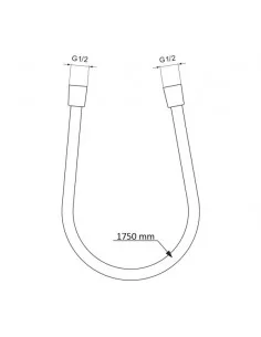 Dušo žarna Idealflex 1750 mm, sidabro sp., IDEAL STANDARD