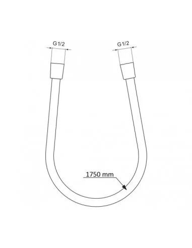 Dušo žarna Idealflex 1750 mm, sidabro sp., IDEAL STANDARD