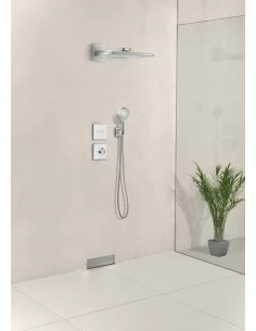Maišytuvas dušo termoststinis potinkinis ShowerSelect glass chromas/baltas, Hansgrohe