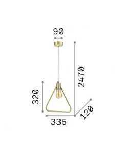 Pakabinamas šviestuvas abc sp1 triangle, Ideal lux