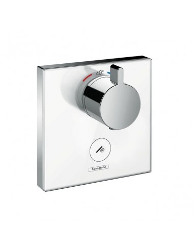 Maišytuvas dušo termostatinis potinkinis ShowerSelect glass 1 funkcija chromas/baltas, Hansgrohe
