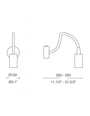 Sieninis šviestuvas focus-1 ap1 cromo, Ideal lux