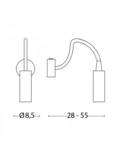 Sieninis šviestuvas focus-2 ap1 bianco, Ideal lux