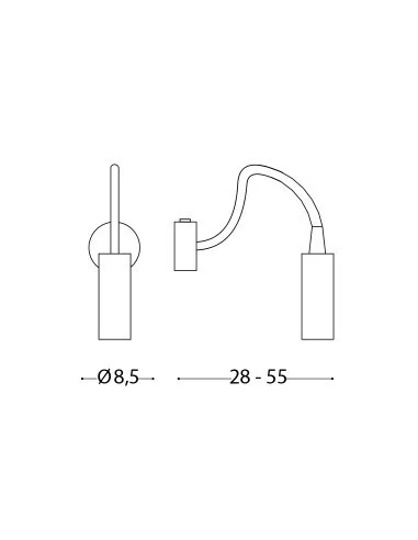 Sieninis šviestuvas focus-2 ap1 bianco, Ideal lux