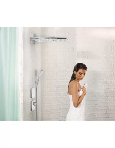 Maišytuvas dušo termostatinis potinkinis ShowerSelect glass 1 funkcija chromas/baltas, Hansgrohe