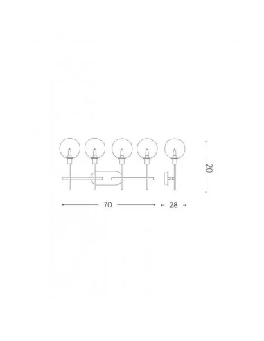 Lubinis šviestuvas maracas pl4, Ideal lux