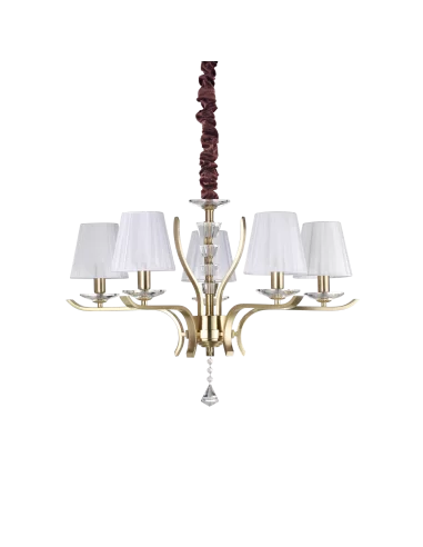 Pakabinamas šviestuvas pegaso sp5 satin brass, Ideal lux