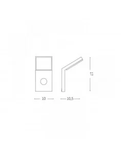 Sieninis LED šviestuvas su judesio davikliu style ap1 seansor bianco 4000k, Ideal lux