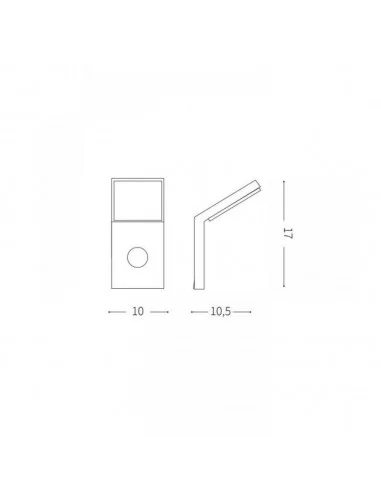Sieninis LED šviestuvas su judesio davikliu style ap1 seansor bianco 4000k, Ideal lux