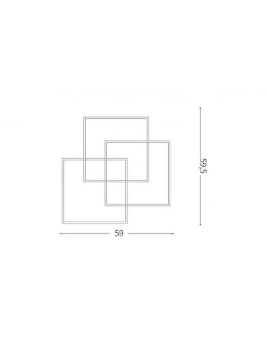 Lubinis šviestuvas frame-2 pl white, Ideal lux