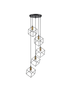 Pakabinamas šviestuvas ice sp5 nero, Ideal lux