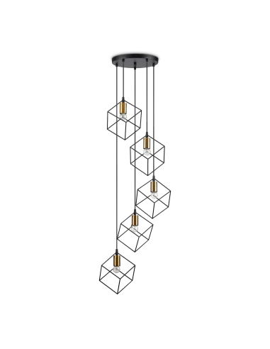 Pakabinamas šviestuvas ice sp5 nero, Ideal lux