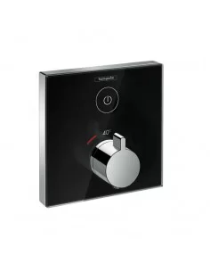 Maišytuvas dušo termostatinis potinkinis ShowerSelect glass 1 funkcija chromas/juodas, Hansgrohe