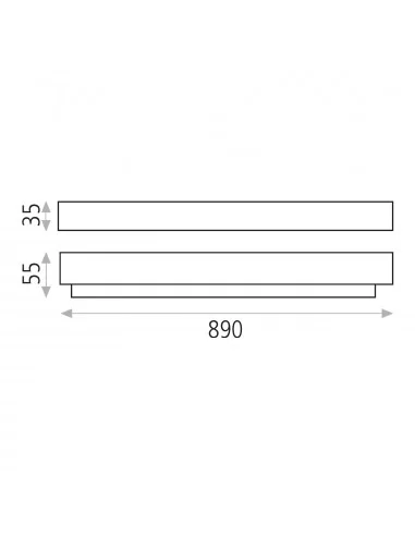 Sieninis šviestuvas box m 3000, ACB design