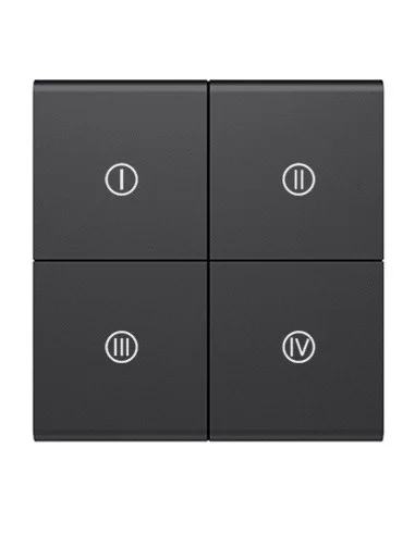Bevielis zigbee scenų jungiklis su numeriais black, Light plan