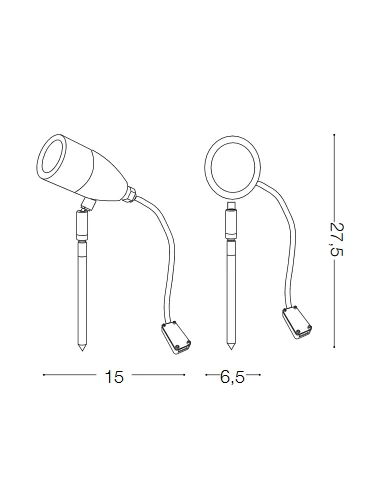 Įsmeigiamas šviestuvas inside anthracite, Ideal lux