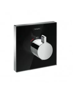 Maišytuvas dušo termostatinis potinkinis ShowerSelect glass chromas/juodas, Hansgrohe