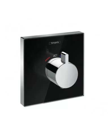 Maišytuvas dušo termostatinis potinkinis ShowerSelect glass chromas/juodas, Hansgrohe