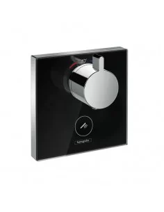 Maišytuvas dušo termostatinis potinkinis ShowerSelect glass 1 chromas/juodas, Hansgrohe