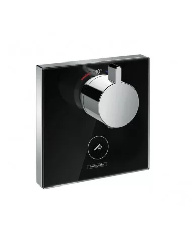 Maišytuvas dušo termostatinis potinkinis ShowerSelect glass 1 chromas/juodas, Hansgrohe