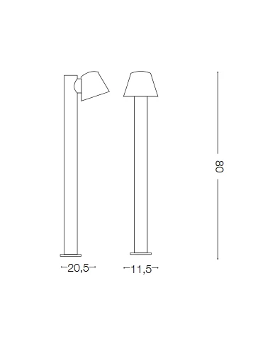Pastatomas šviestuvas gas antharcite, Ideal lux
