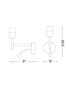 Sieninio šviestuvo korpusas set up map2 bianco, Ideal lux