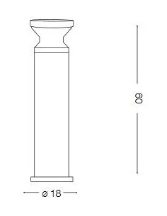 Pastatomas šviestuvas torre big anthracite, Ideal lux