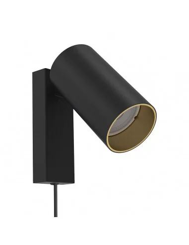 Sieninis šviestuvas mono black/gold su laidu, Nowodvorski