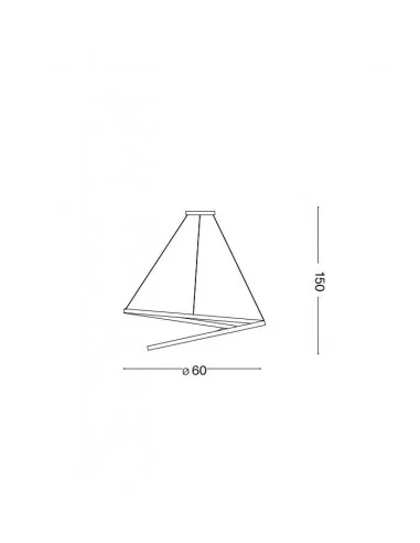 Pakabinamas šviestuvas oz sp d60 black, Ideal lux