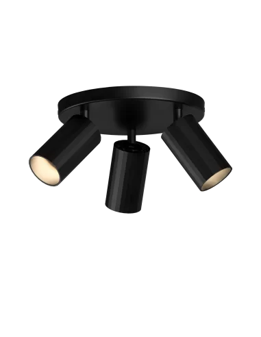 Lubinis kraipomas šviestuvas modrian 3l round black, ACB design