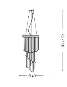 Lubinis šviestuvas carlton 8, Ideal lux