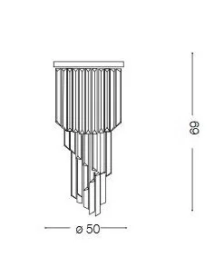 Lubinis šviestuvas carlton 12, Ideal lux