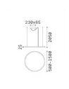 Pakabinamas LED šviestuvas oracle slim 87w 4000k d150 white, Ideal lux