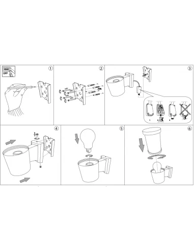 Sieninis šviestuvas tronco grey, Ideal lux