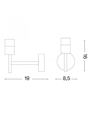 Sieninio šviestuvo korpusas set up map1 bianco, Ideal lux