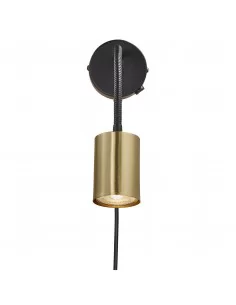 Sieninis šviestuvas explore flex black/brass, Nordlux