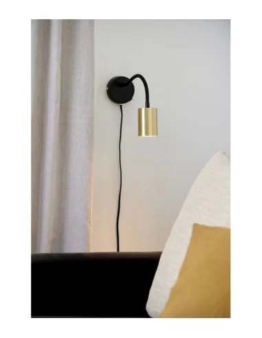 Sieninis šviestuvas explore flex black/brass, Nordlux