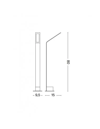 Pastatomas LED šviestuvas agos pt big 3000k, Ideal lux
