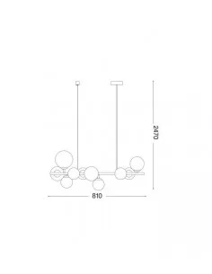 Pakabinamas šviestuvas perlage sp10 satin brass, Ideal lux